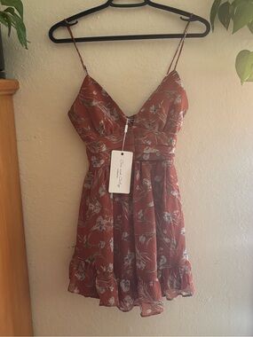 Olive & Oak Rust Floral Sundress